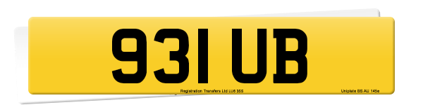 Registration number 931 UB